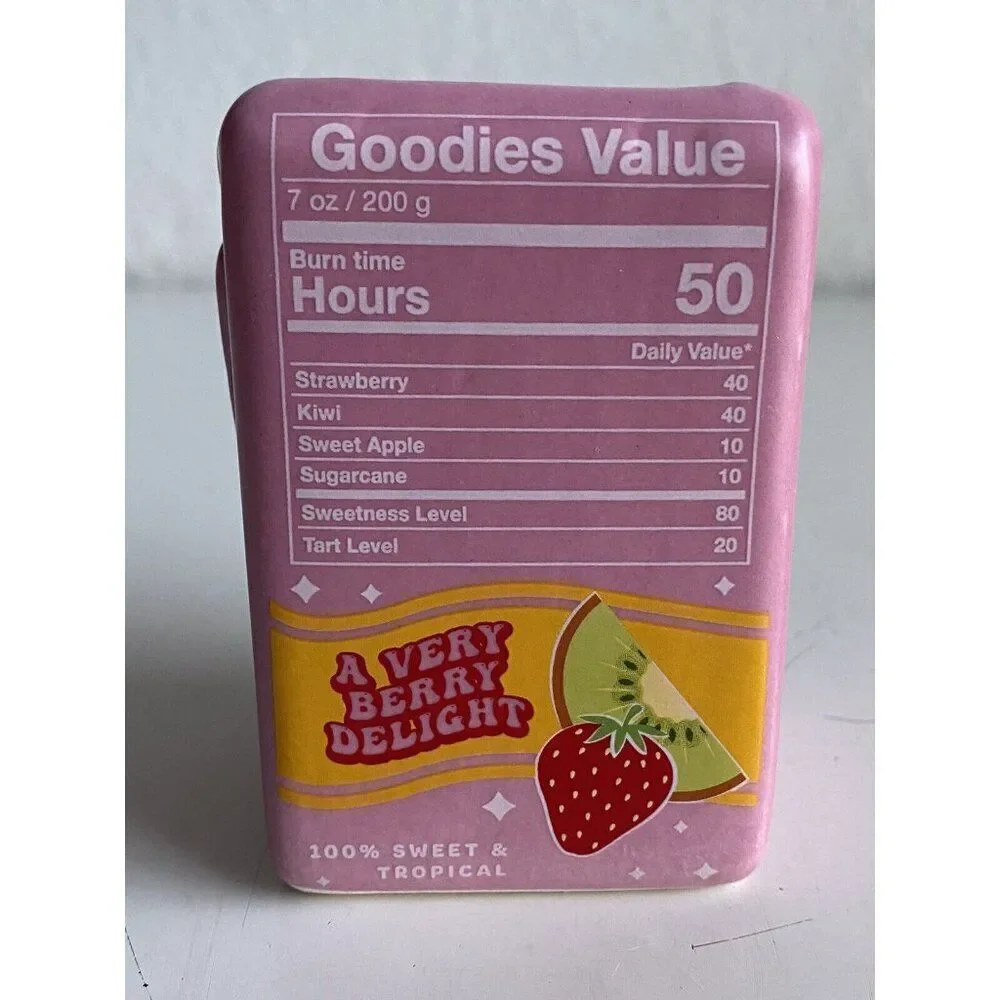 DW Home Goodies Strawberry‎ Kiwi Scented Candle 7 Oz Juice Box NEW